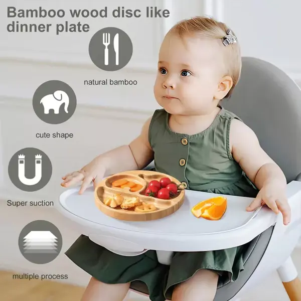 Wooden Baby Feeding Tableware Set