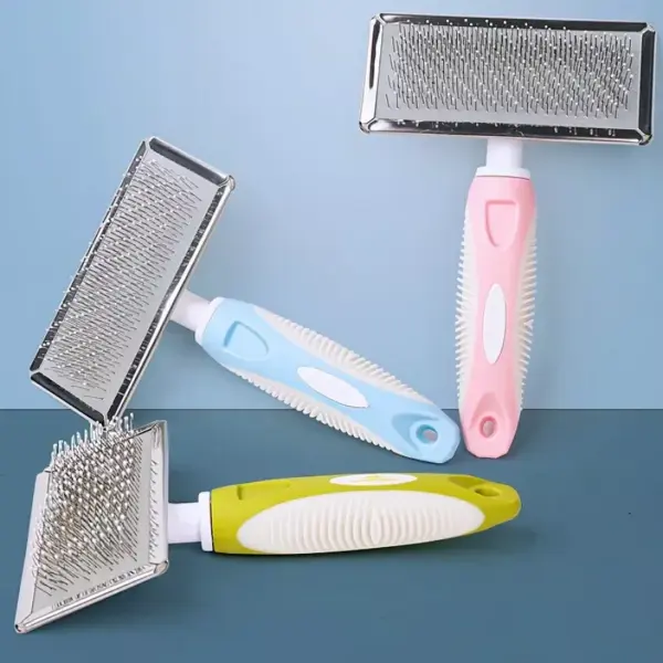 Stainless Steel Dog Comb and Hair Remover Brush for Dogs & Cats
