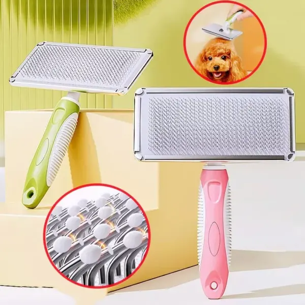 Stainless Steel Dog Comb and Hair Remover Brush for Dogs & Cats
