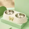101046-a5be56.webp Bow-tie Stainless Steel Double Pet Bowl