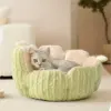 Fluffy Cat & Puppy Bed - Plush Winter Pet House & Cushion