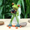 Charming Resin Frog Statue for Indoor & Outdoor Decor