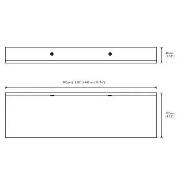 102784-2f5874.webp Modern Matte Black Wall-Mounted Aluminum Shelf for Bathroom & Kitchen Storage