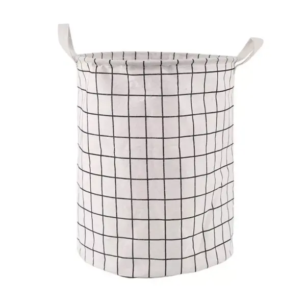 102805-23449d.webp Stylish Checkered Cloth Laundry Basket