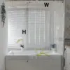 Premium Transparent Waterproof Shower Curtain with Hooks