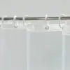 Premium Transparent Waterproof Shower Curtain with Hooks