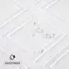 Elegant White Diamond Tufted Shower Curtain: Chic Farmhouse Style