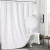 Elegant White Diamond Tufted Shower Curtain: Chic Farmhouse Style