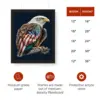 95615-8946d1.webp American Flag Bald Eagle Framed Vertical Poster - Printed Poster - Patriotic Framed Vertical Poster