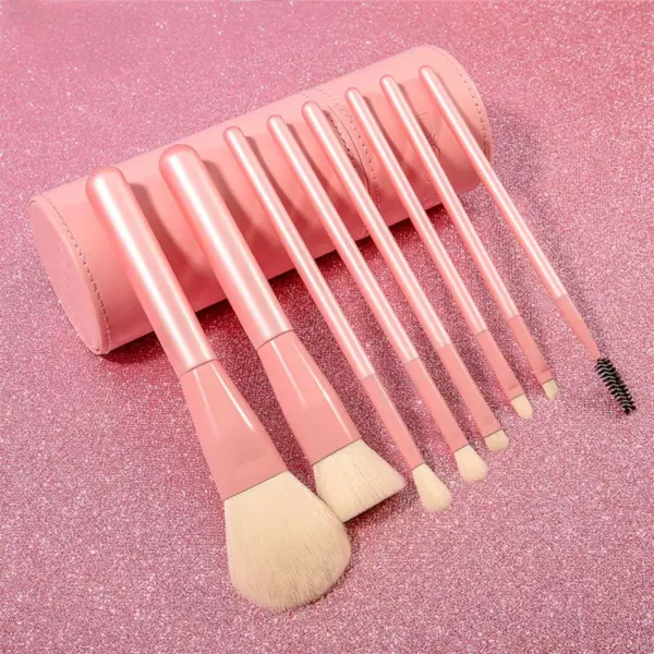 Professional 8-Piece Pink Makeup Brush Set