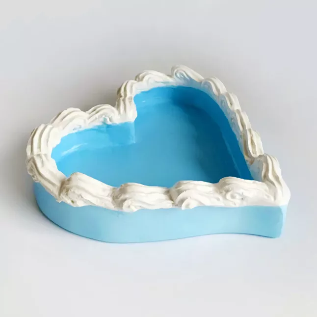 Heart-Shaped Resin Jewelry Organizer Tray for Rings, Necklaces, and Bracelets