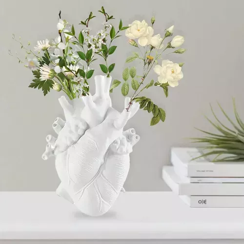 Heart-Shaped Anatomical Resin Vase