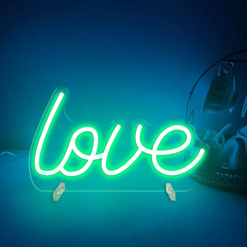 Chic LED Neon Love Sign - Aesthetic Room & Night Light Decor