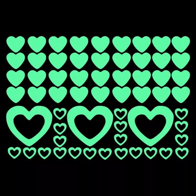 60pcs/set Cute Heart Love Luminous Wall Stickers Bedroom Switch Glow in the Dark Home Decor Peel & Stick noctilucent Wallpaper 60pcs/set Cute Heart Love Luminous Wall Stickers Bedroom Switch Glow in the Dark Home Decor Peel & Stick noctilucent Wallpaper