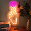 96787-066985.webp USB Powered Heart & Finger Neon Sign Light for Romantic Decor