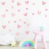 Pink Heart Wall Decals Set