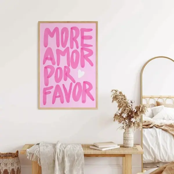 96804-9f6e3e.webp Colorful "More Amor Por Favor" Canvas Wall Art