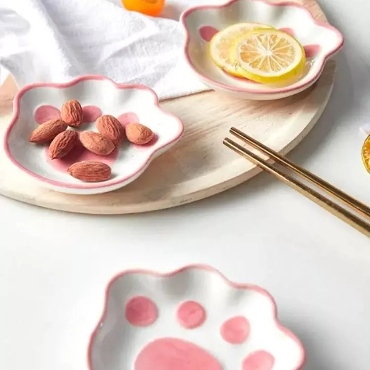 Cute Cat's Paw Ceramic Dessert Plate