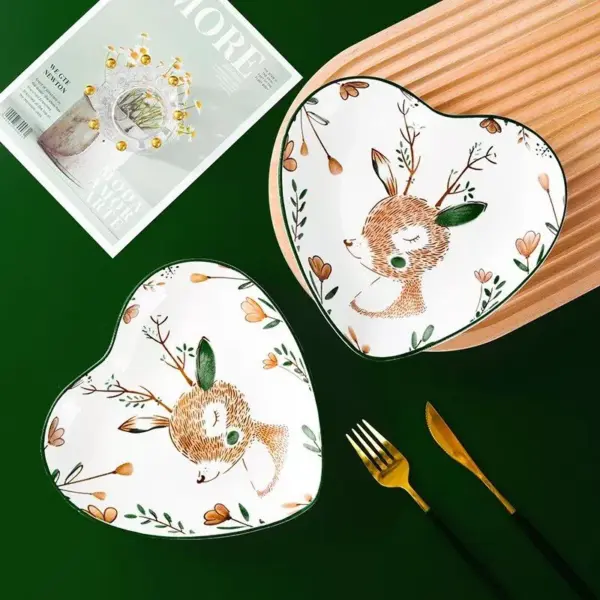 96869-7354fe.webp Charming Heart-Shaped Ceramic Plate for Romantic Dining & Dessert Presentation