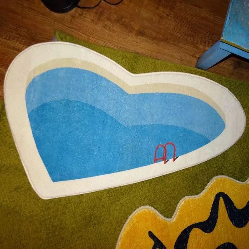 Living Room Carpet Cartoon Peach Heart Swimming Pool Children Bedroom Rug Home Decoration Cute Corridor Plush Door Mat ковер 러그 Living Room Carpet Cartoon Peach Heart Swimming Pool Children Bedroom Rug Home Decoration Cute Corridor Plush Door Mat ковер 러그