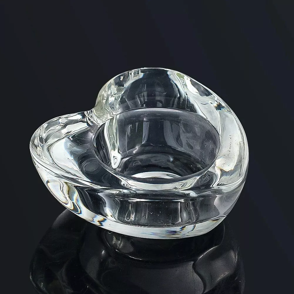 Glass Heart Tealight Candle Holder