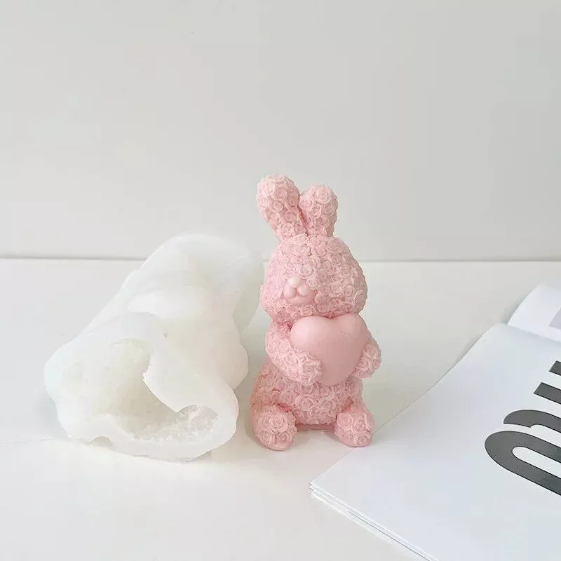 Rose Rabbit Silicone Candle & Craft Mold