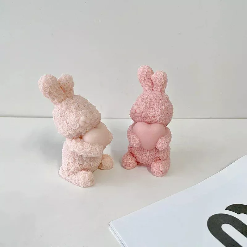 Rose Rabbit Silicone Candle & Craft Mold