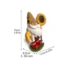 Adorable Sunflower Gnome Resin Statue