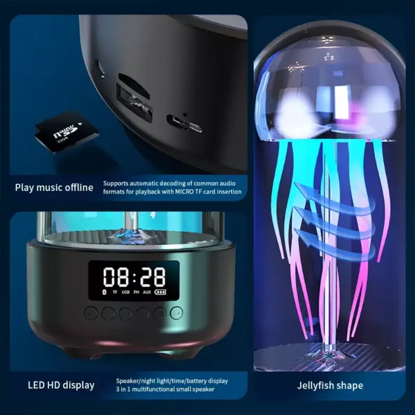 98160-887f95.webp Creative Jellyfish Bluetooth Speaker with RGB Lighting and 2000mAh Battery