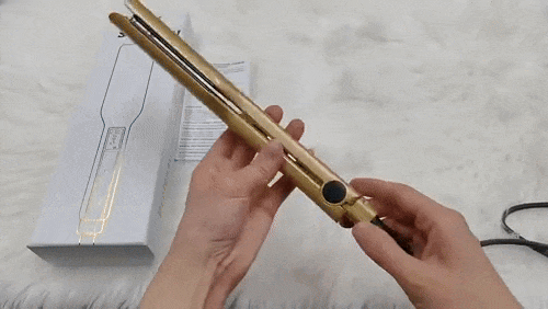 3 Gold Titanium Professional Flat Iron with Touch Screen & Wide Plates