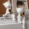 Light Luxury Ceramic Bear Ornament