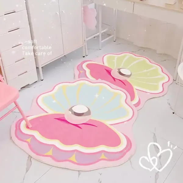 Soft Pink Shell Carpet for Bedroom and Bathroom