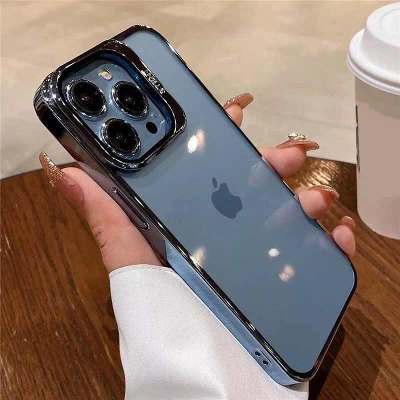 Clear Shockproof Cover with Invisible Glass Camera Lens Stand