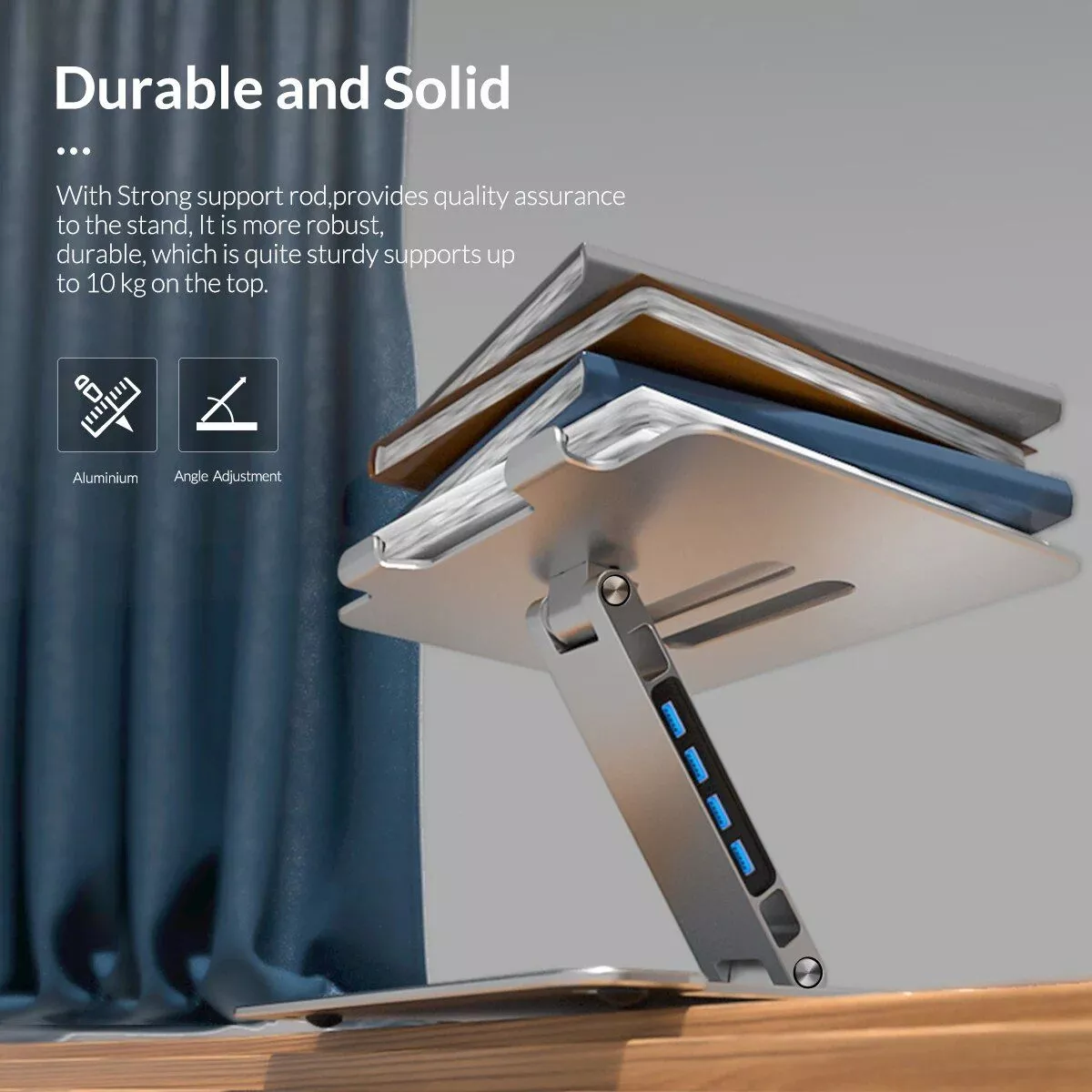 Multi-Functional Adjustable Aluminum Laptop Stand