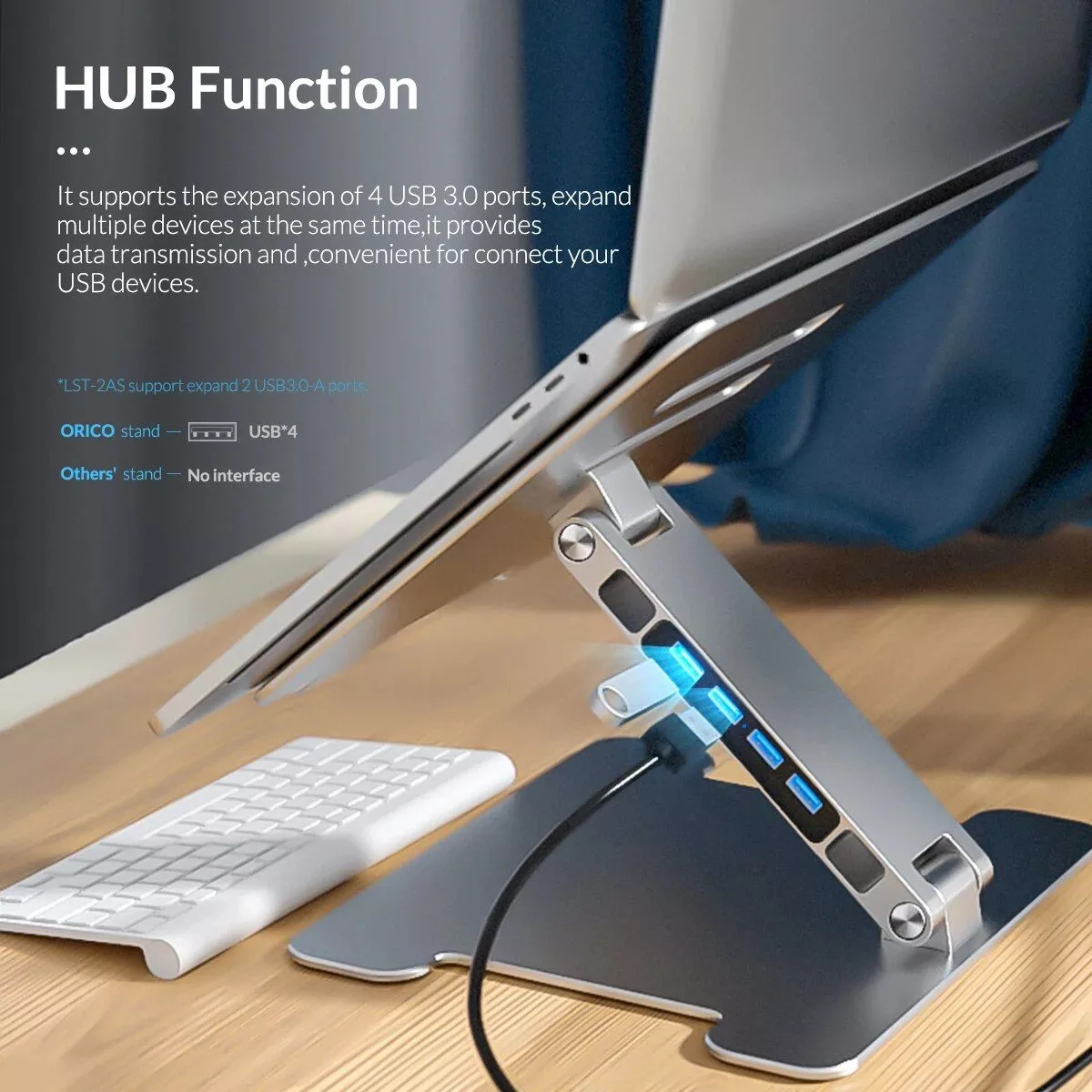 Multi-Functional Adjustable Aluminum Laptop Stand