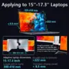 Portable Tri-Screen Laptop Extender