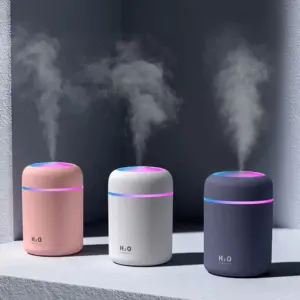 300ml Ultrasonic USB Aroma Diffuser Humidifier with Colorful LED Light