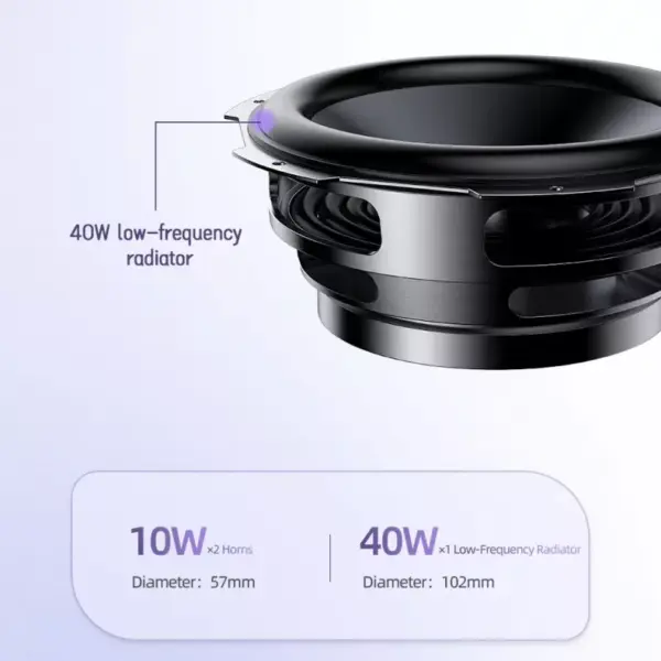 40W Portable Bluetooth Speaker with Waterproof Subwoofer & LED Lights