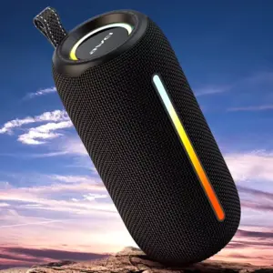 Portable Bluetooth Speaker with LED Lights & Waterproof Soundbar