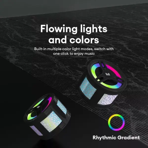 Portable Bluetooth Speaker with Colorful Lights