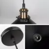 Vintage Industrial Pendant Light - Black Loft Hanging Chandelier for Kitchen, Dining & Living Spaces