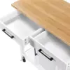 Versatile Mobile Kitchen Island Cart with Lockable Wheels and Storage