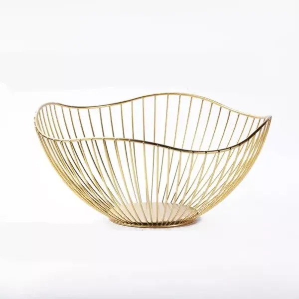 Metal Wire Fruit & Snack Storage Basket - Modern Nordic Design, Multi-Functional Kitchen Organizer