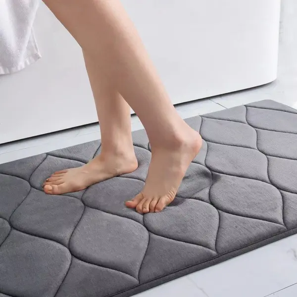 106474-05638e.webp Ultra Soft Memory Foam Bath Mat: Non-Slip, Absorbent, Machine Washable Rug for Bathroom, Kitchen, and Bedroom