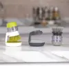Eco-Friendly Kitchen Scrub Brush with Soap Dispenser and Holder