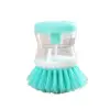 Efficient Eco-Friendly Kitchen Dish Brush with Built-In Soap Dispenser