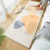 Luxurious Nordic-Inspired Fluffy Carpet with Tropical Plant Patterns