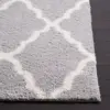 Elegant Gray/Ivory Trellis Shag Area Rug, 5' x 7' - Soft Polyester, Power Loomed