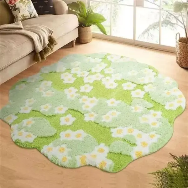 Luxurious Floral Tufted Rug