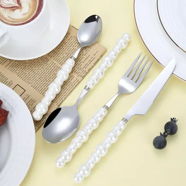111767-321f17.webp Luxurious European Pearl-Style Stainless Steel Cutlery Set